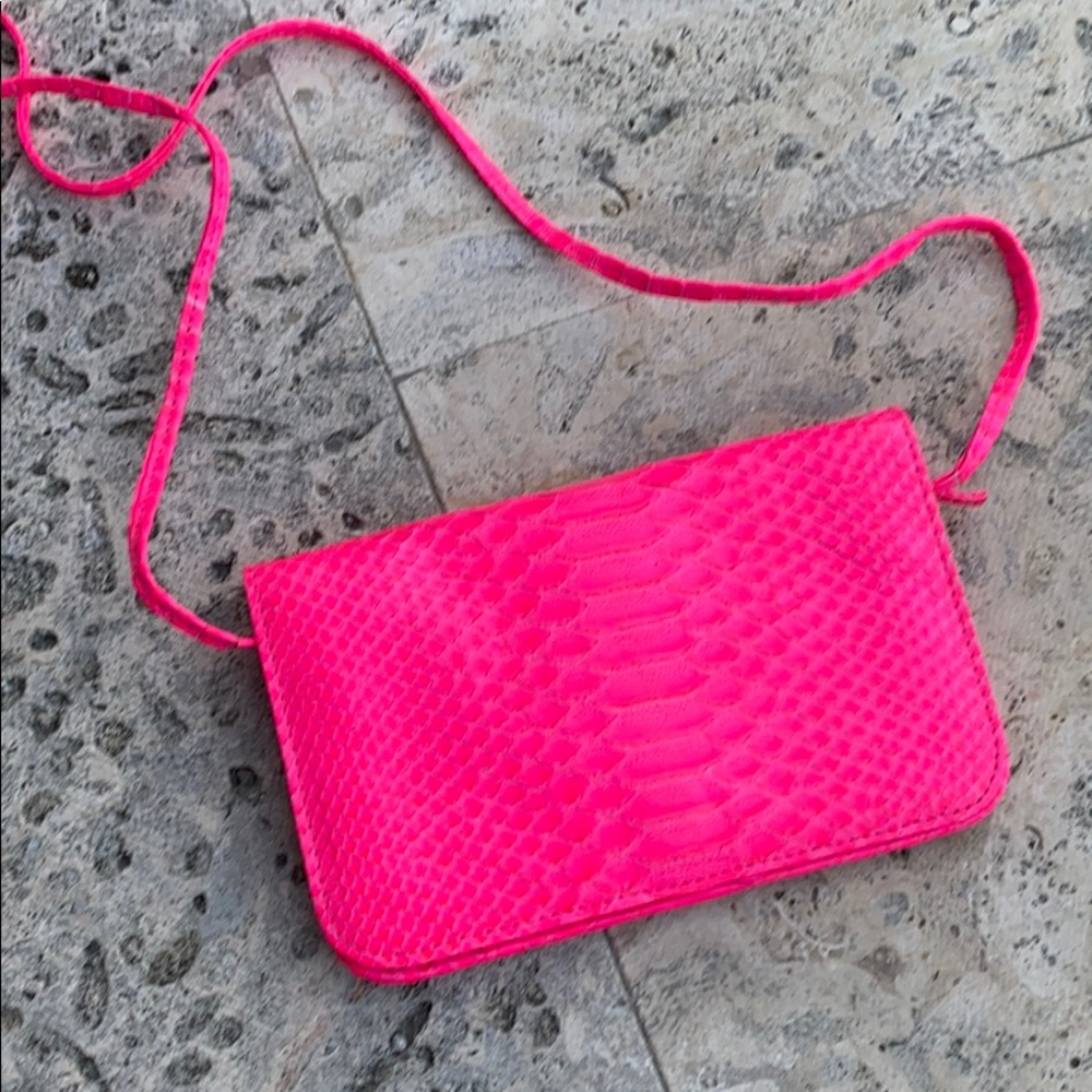 Hot Pink Textured Clutch Wristlet - Women